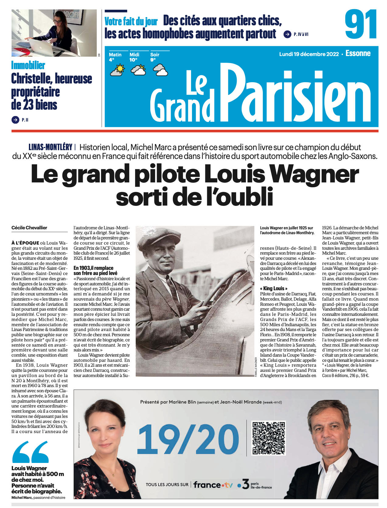 Wagner - Le Parisien - 19 décembre 2022 